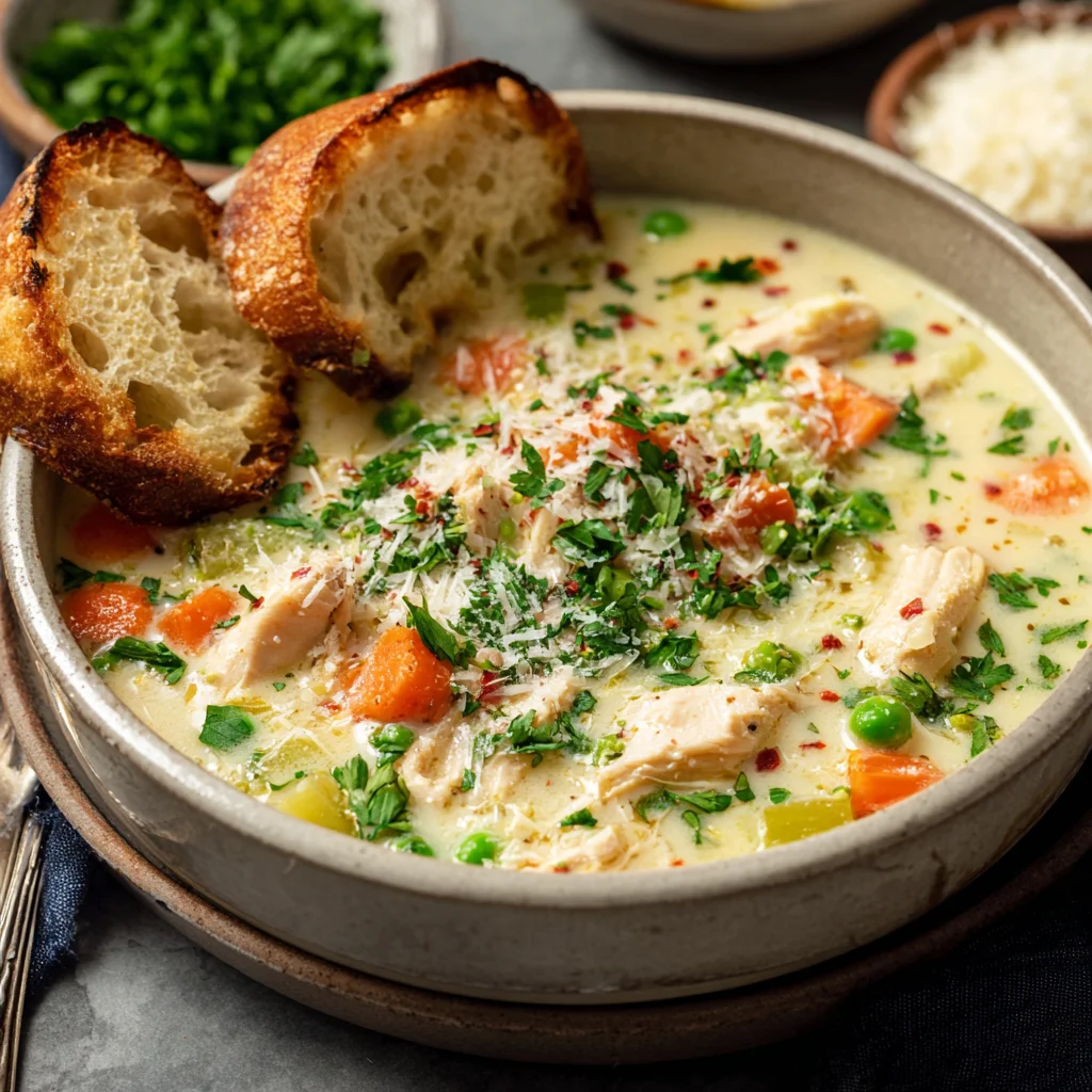 creamy_Instant_Pot_chicken and veg soup