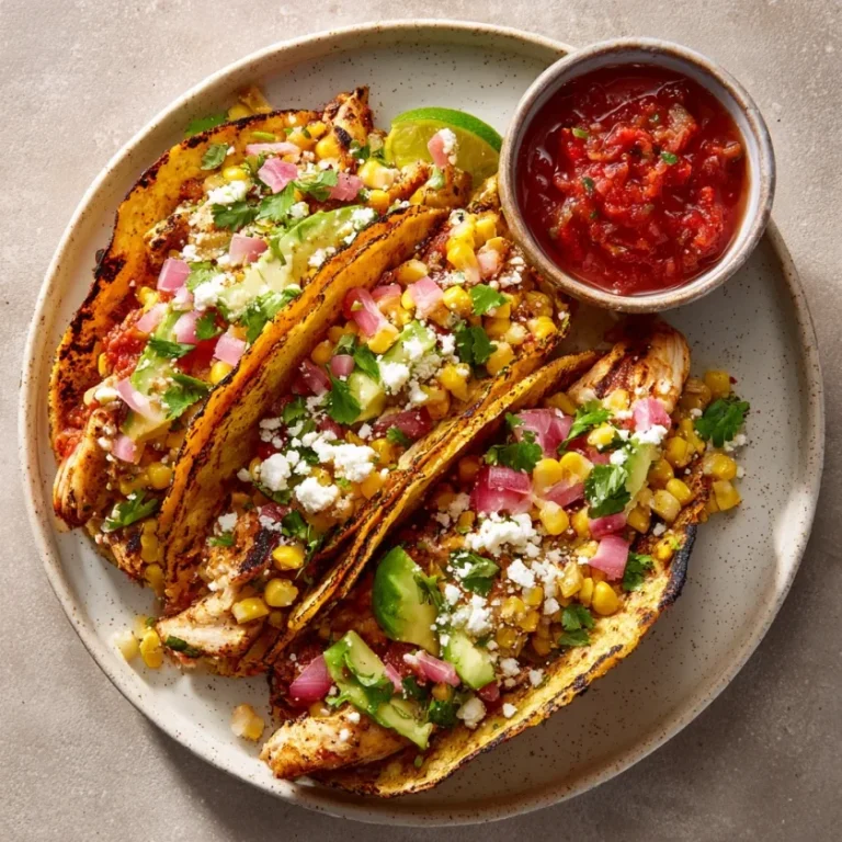 Street Corn Chicken Tacos