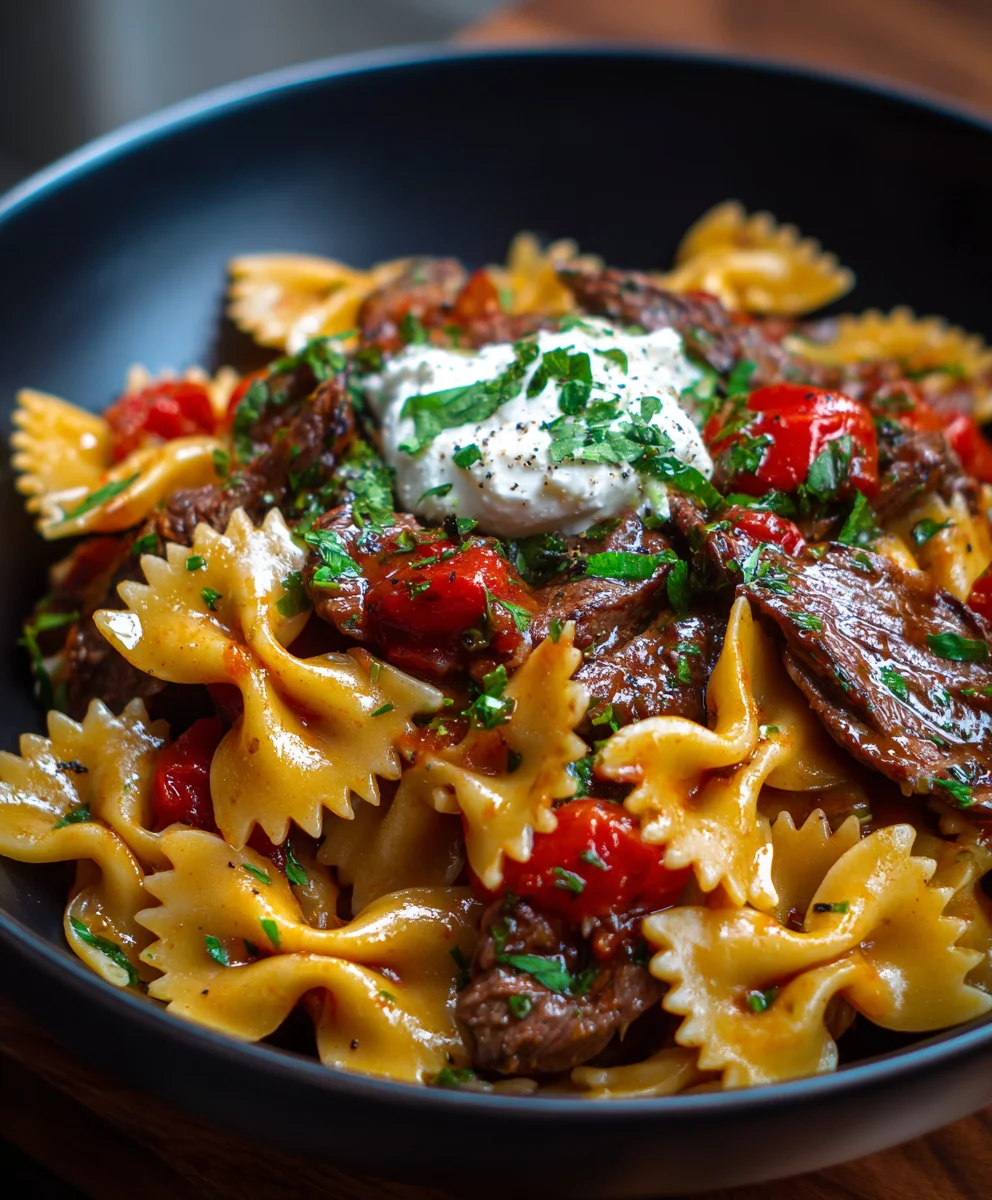 Beef and Bowtie Pasta Recipe