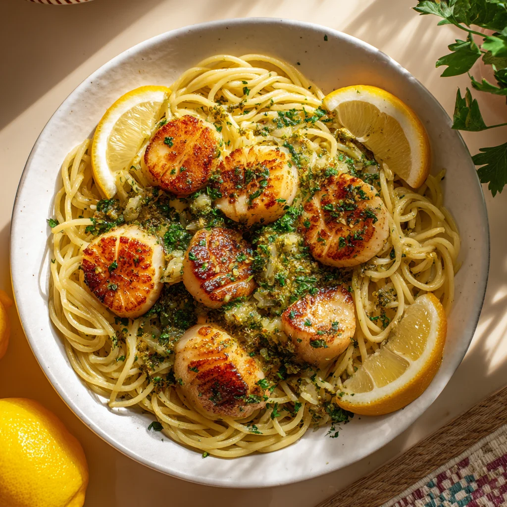 Scallops with Pasta Recipe