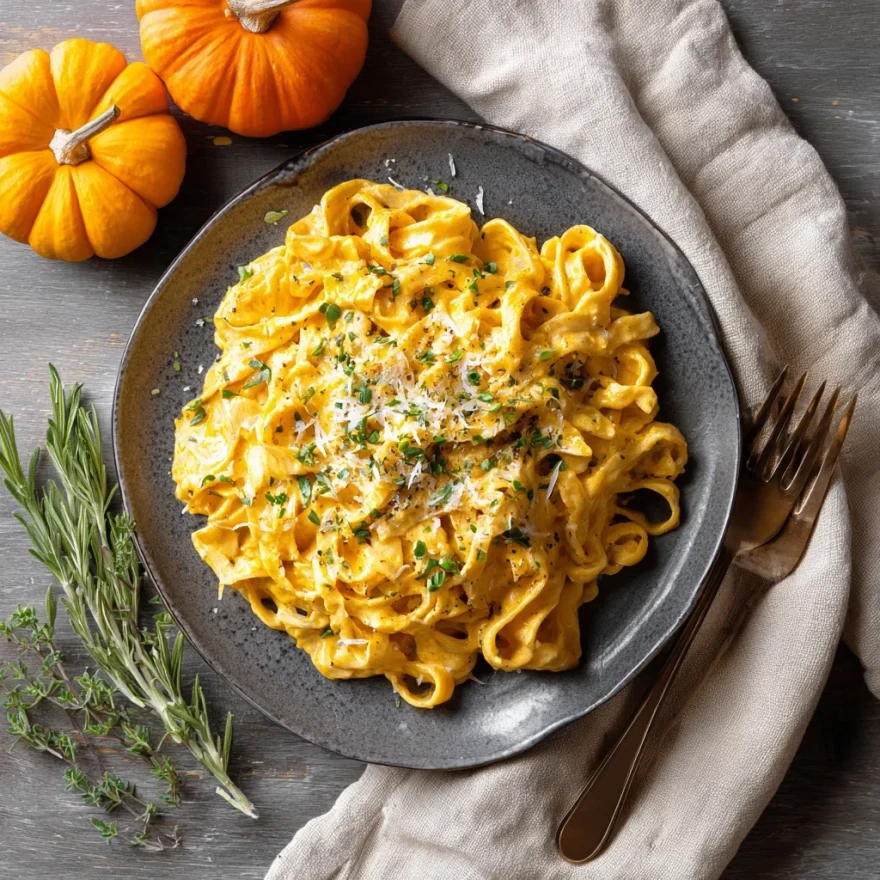 Pumpkin Alfredo Pasta