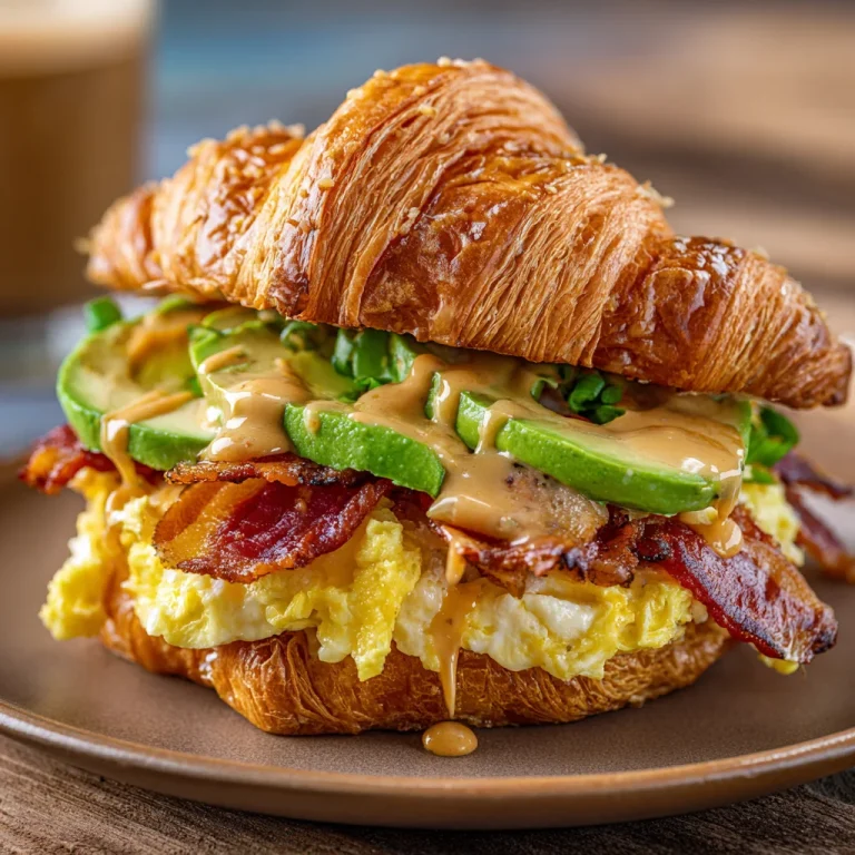 Maple Mustard Croissant Breakfast Sandwich