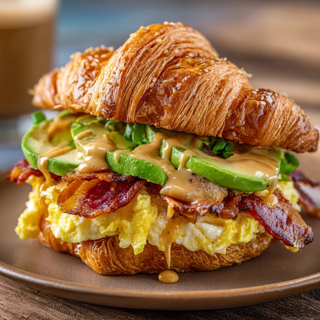 Maple Mustard Croissant Breakfast Sandwich
