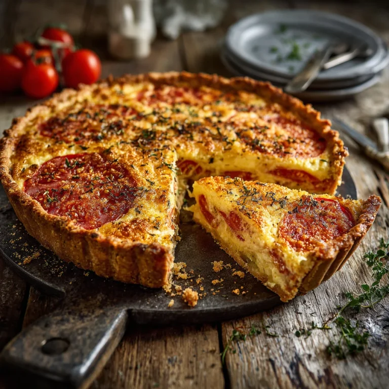 Cheddar Parmesan Tomato Pie
