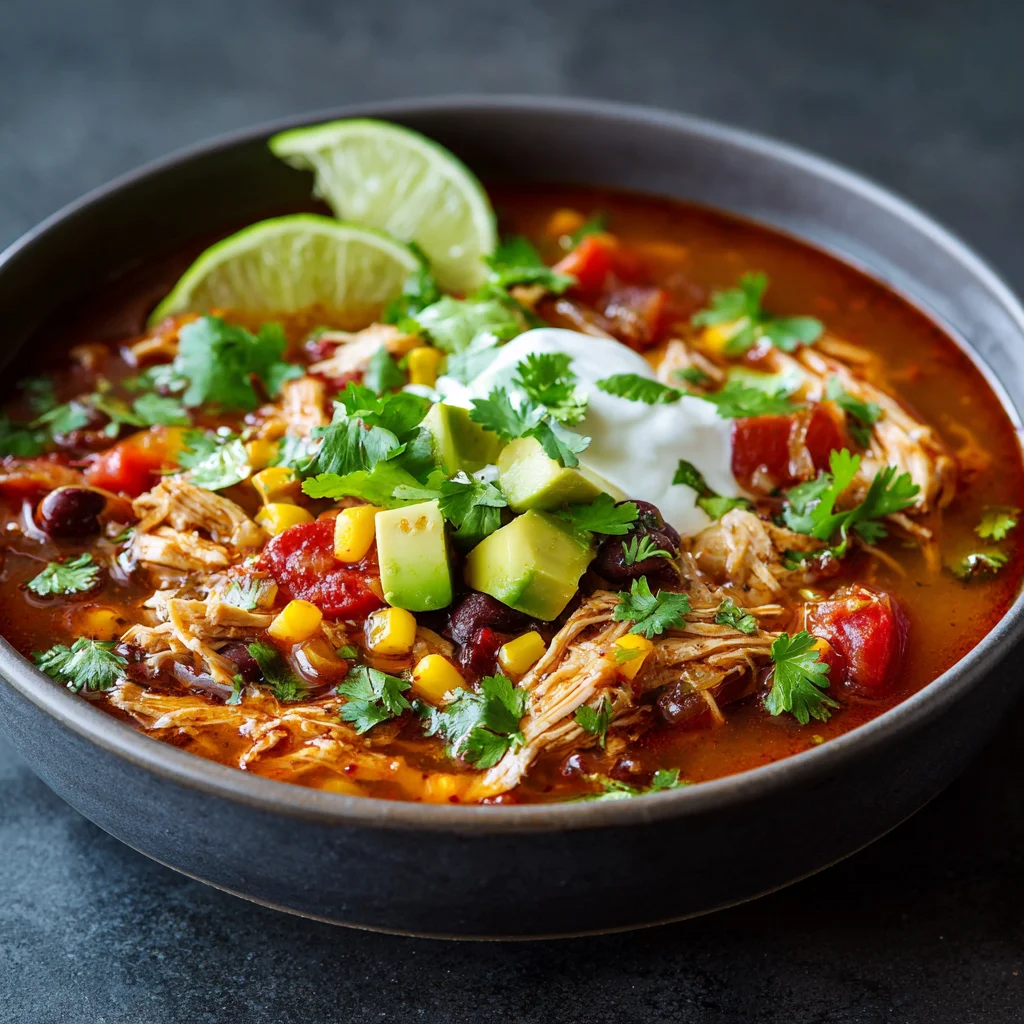 Crockpot Chipotle Chicken Soup