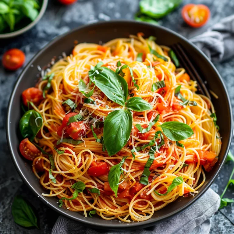 Angel Hair Pasta with Marinara Sauce