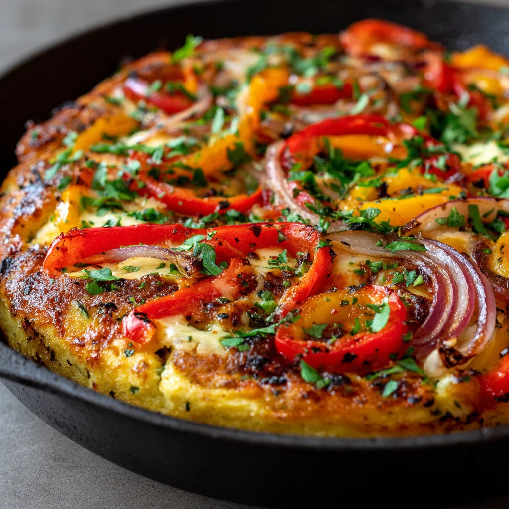 Italian Bell Pepper & Onion Scarpaccia