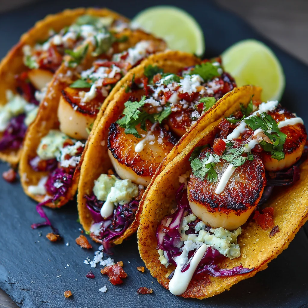 Scallop tacos