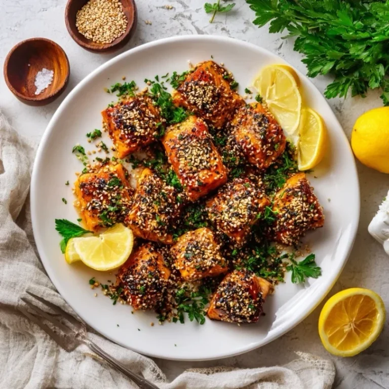 Air Fryer Honey Garlic Salmon Bites