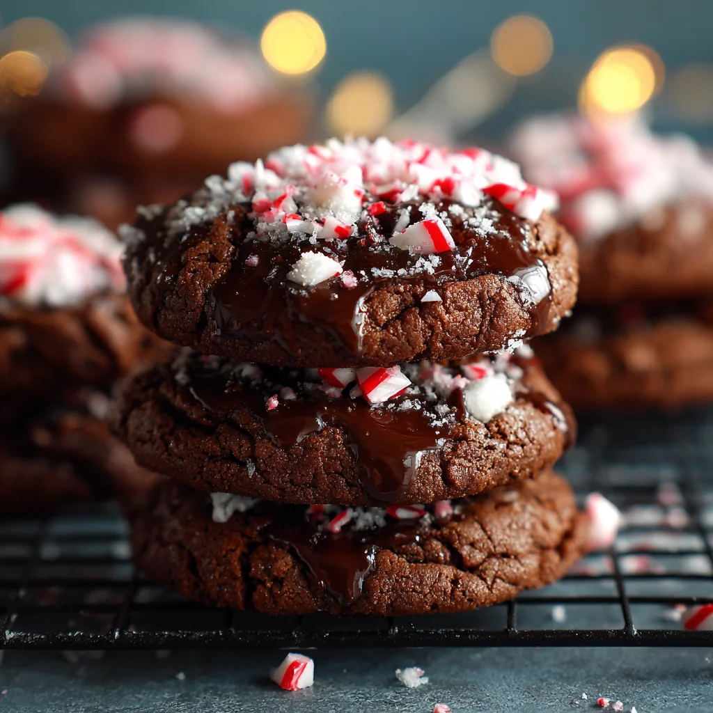 Peppermint Brownie Cookies