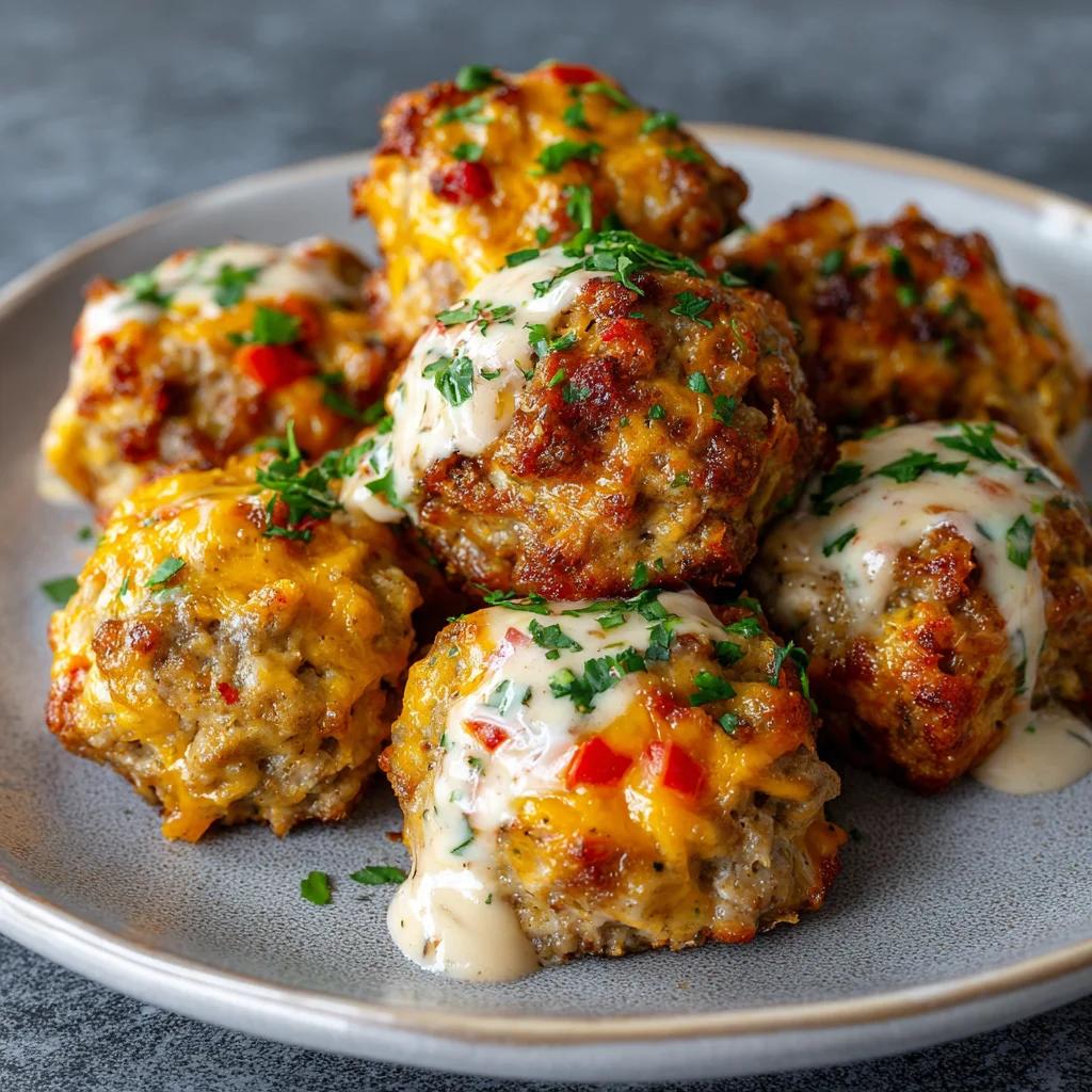 Rotel Cream Cheese Sausage Balls
