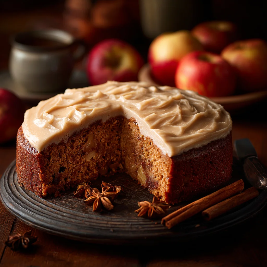 Applesauce Cake with Cinnamon Cream Cheese Frosting