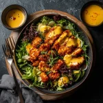 Hot honey chicken salad