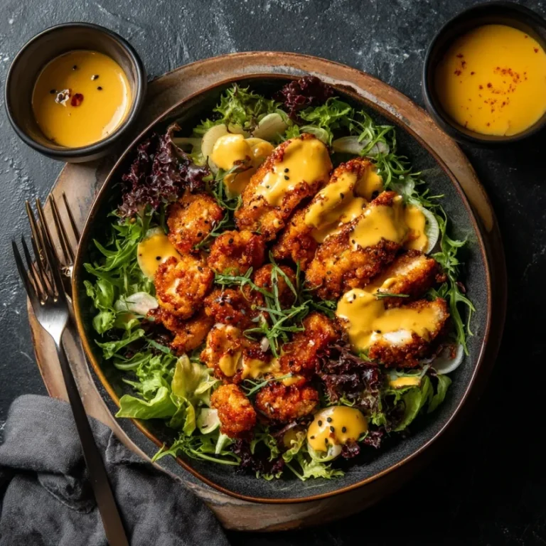 Hot honey chicken salad