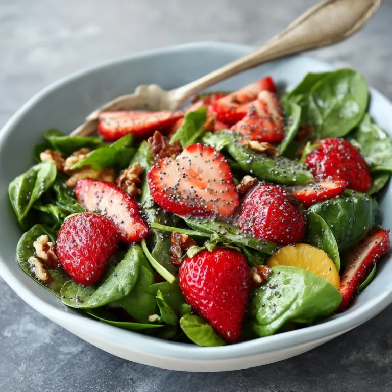 Strawberry Spinach Salad Recipe with Poppy Seed