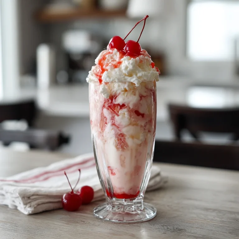 Shirley Temple Ice Cream Float