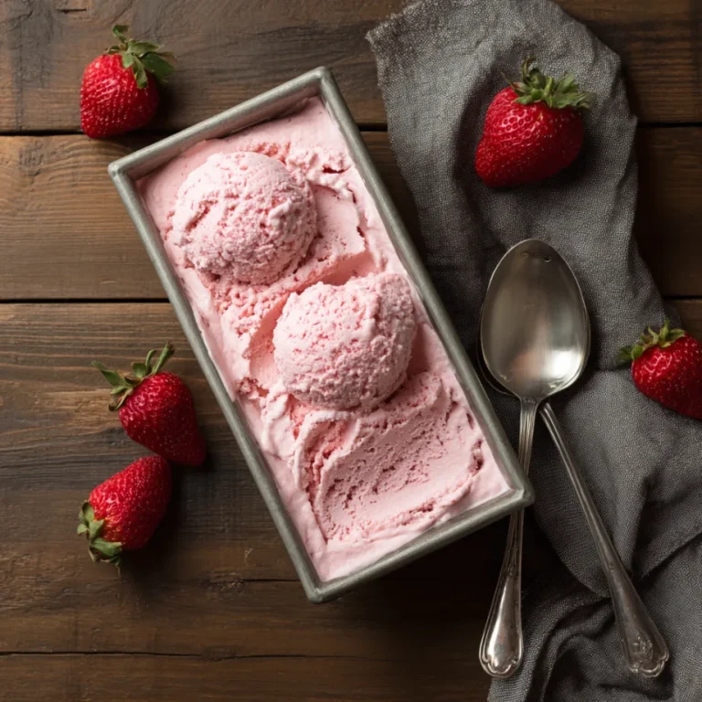 Strawberry Cottage Cheese Ice Cream