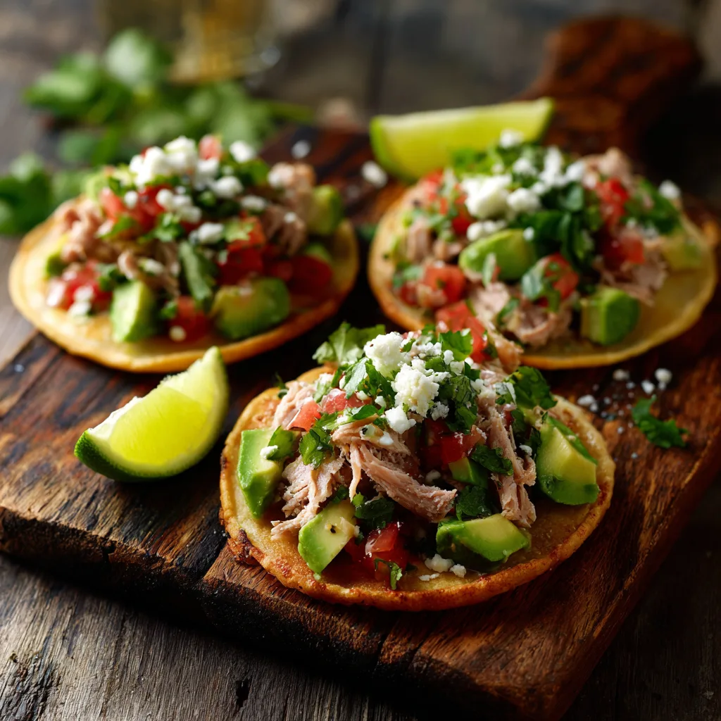 Tuna and Avocado Tostadas