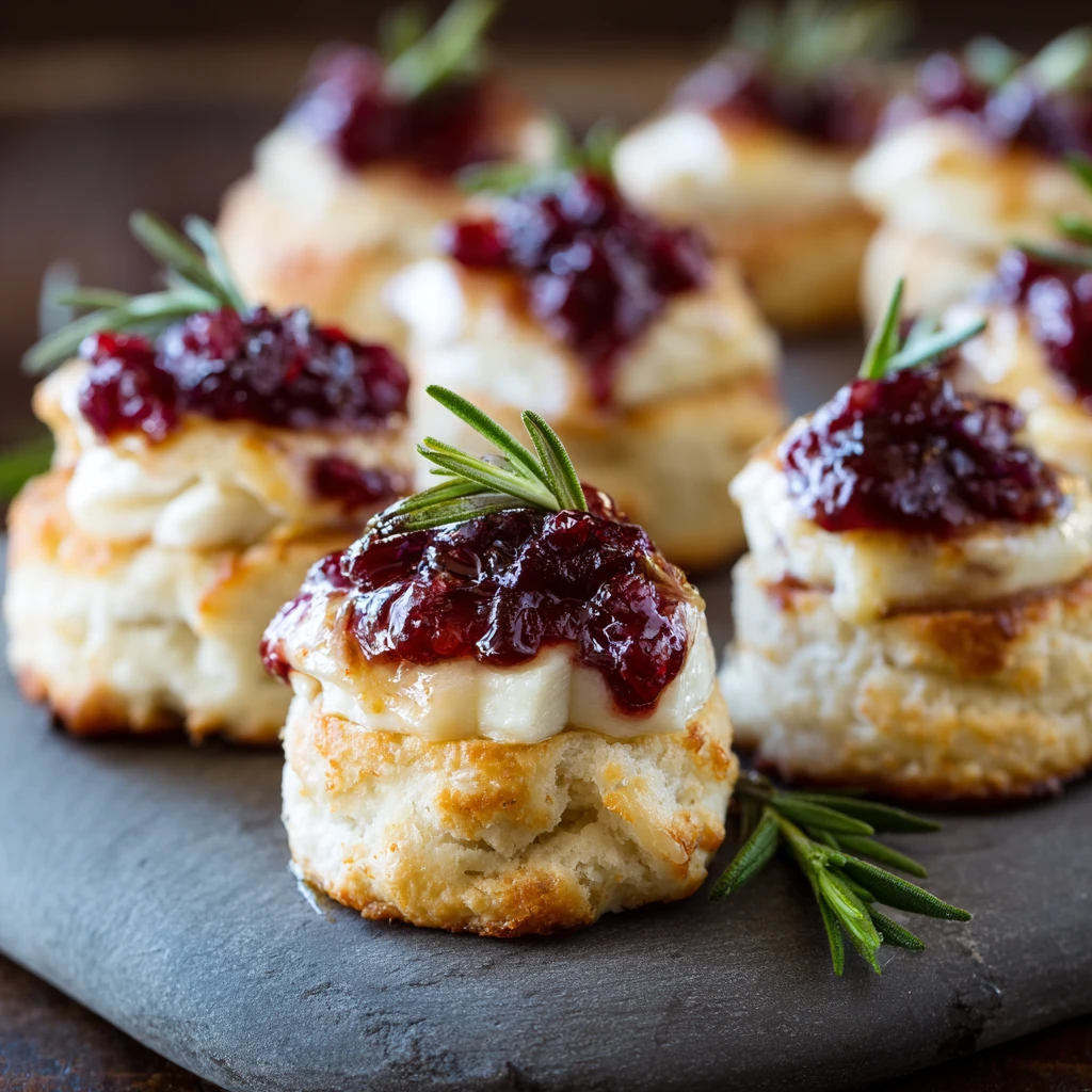 Cranberry brie bites