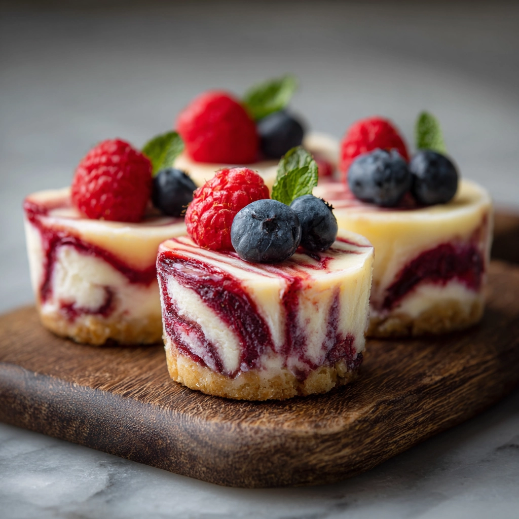 Berry Swirl Cheesecake Bites Recipe