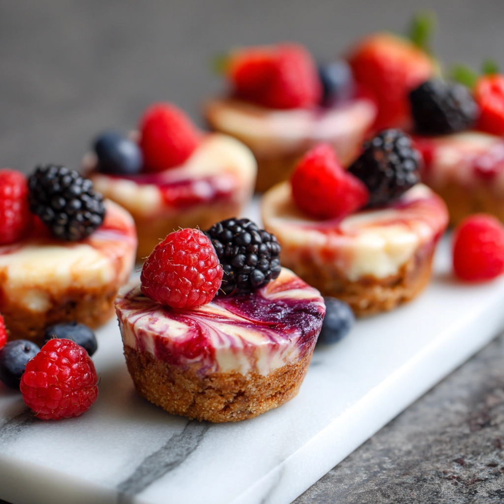 Berry Swirl Cheesecake Bites Recipe