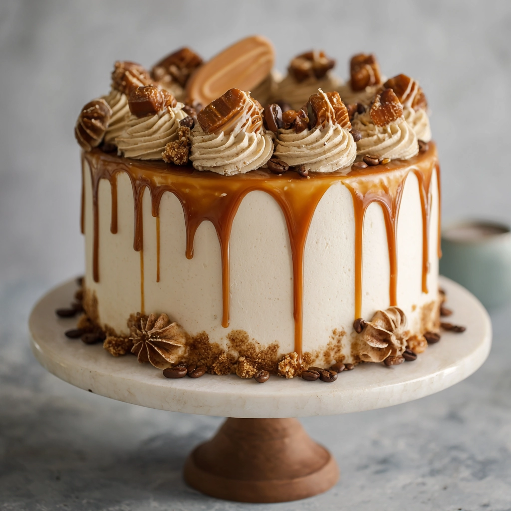 Caramel Coffee Buttercream Cake Recipe