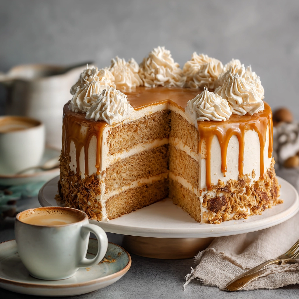 Caramel Coffee Buttercream Cake Recipe