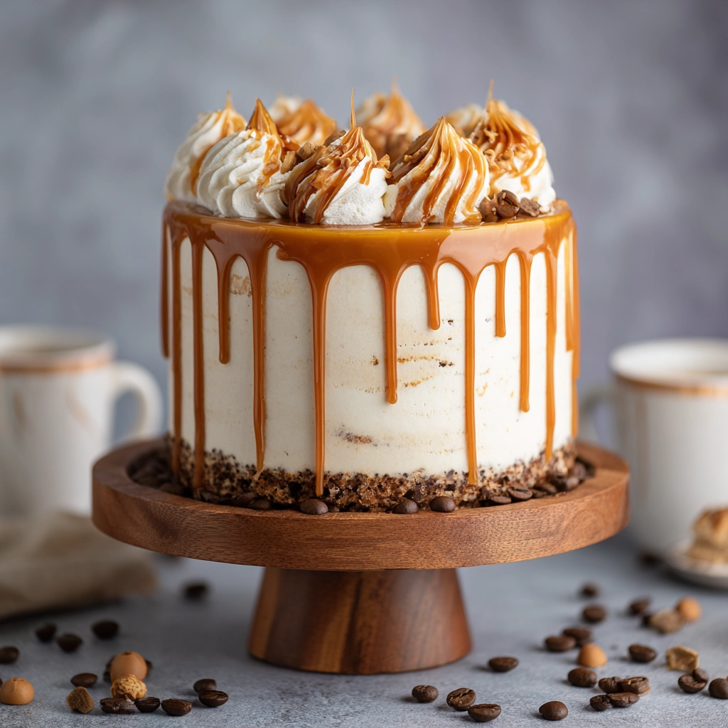 Caramel Coffee Buttercream Cake Recipe