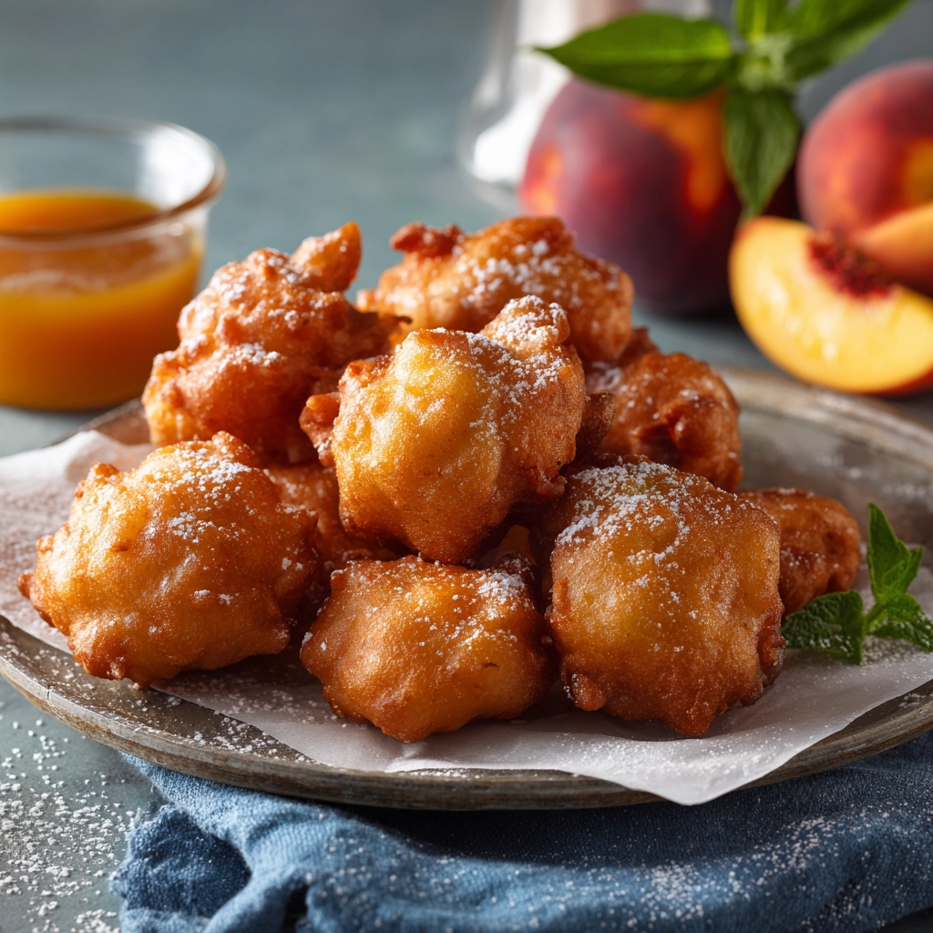 Fresh Peach Fritters Recipe