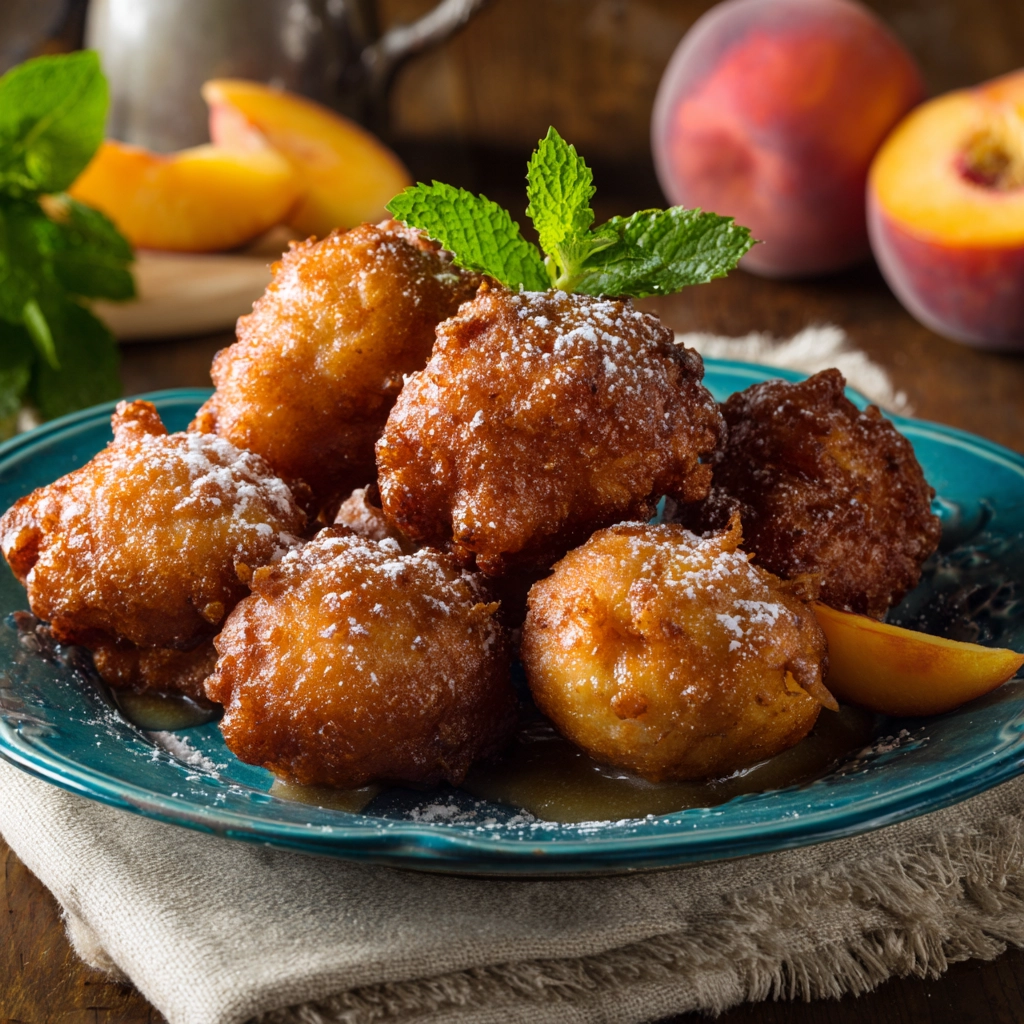 Fresh Peach Fritters Recipe