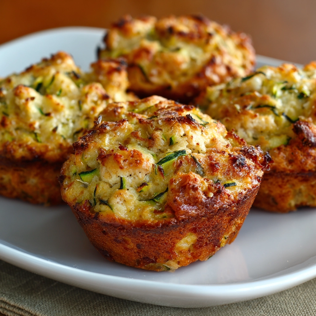 Savory Chicken, Cheese, And Zucchini Breakfast Muffins Recipe