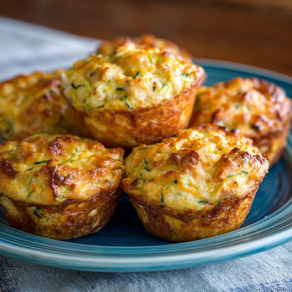 Savory Chicken, Cheese, And Zucchini Breakfast Muffins Recipe