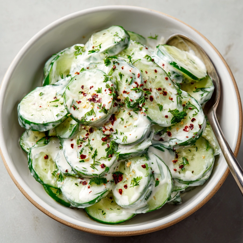 Creamy Cucumber Salad Recipe