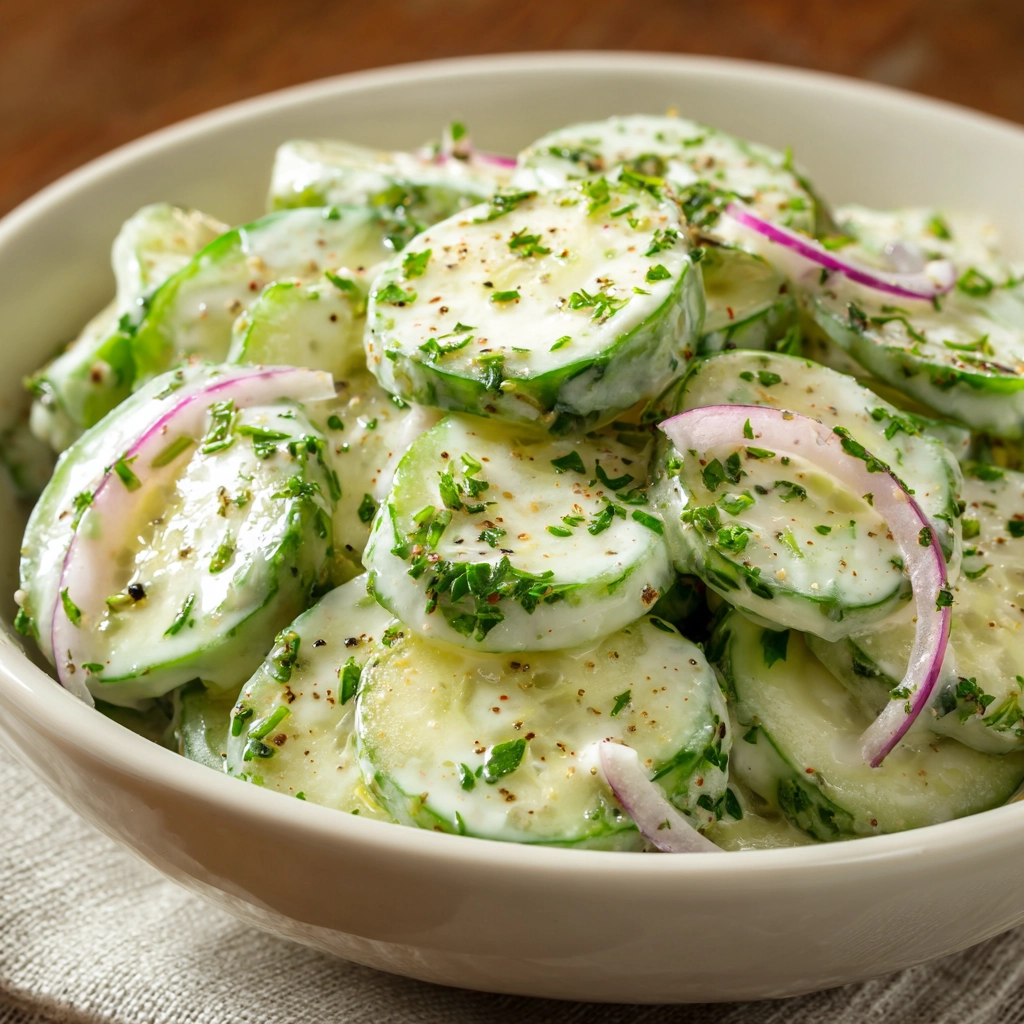 Creamy Cucumber Salad Recipe
