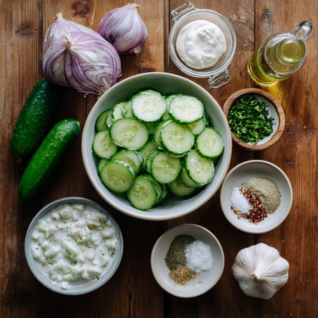 Creamy Cucumber Salad Recipe