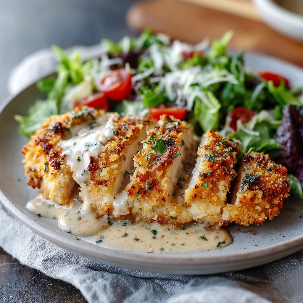 Creamy Parmesan Baked Caesar Chicken Recipe