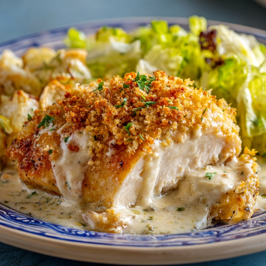 Creamy Parmesan Baked Caesar Chicken Recipe