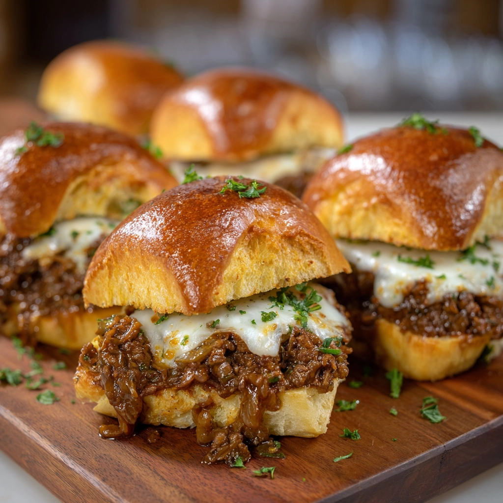 French Onion Beef Sloppy Joes
