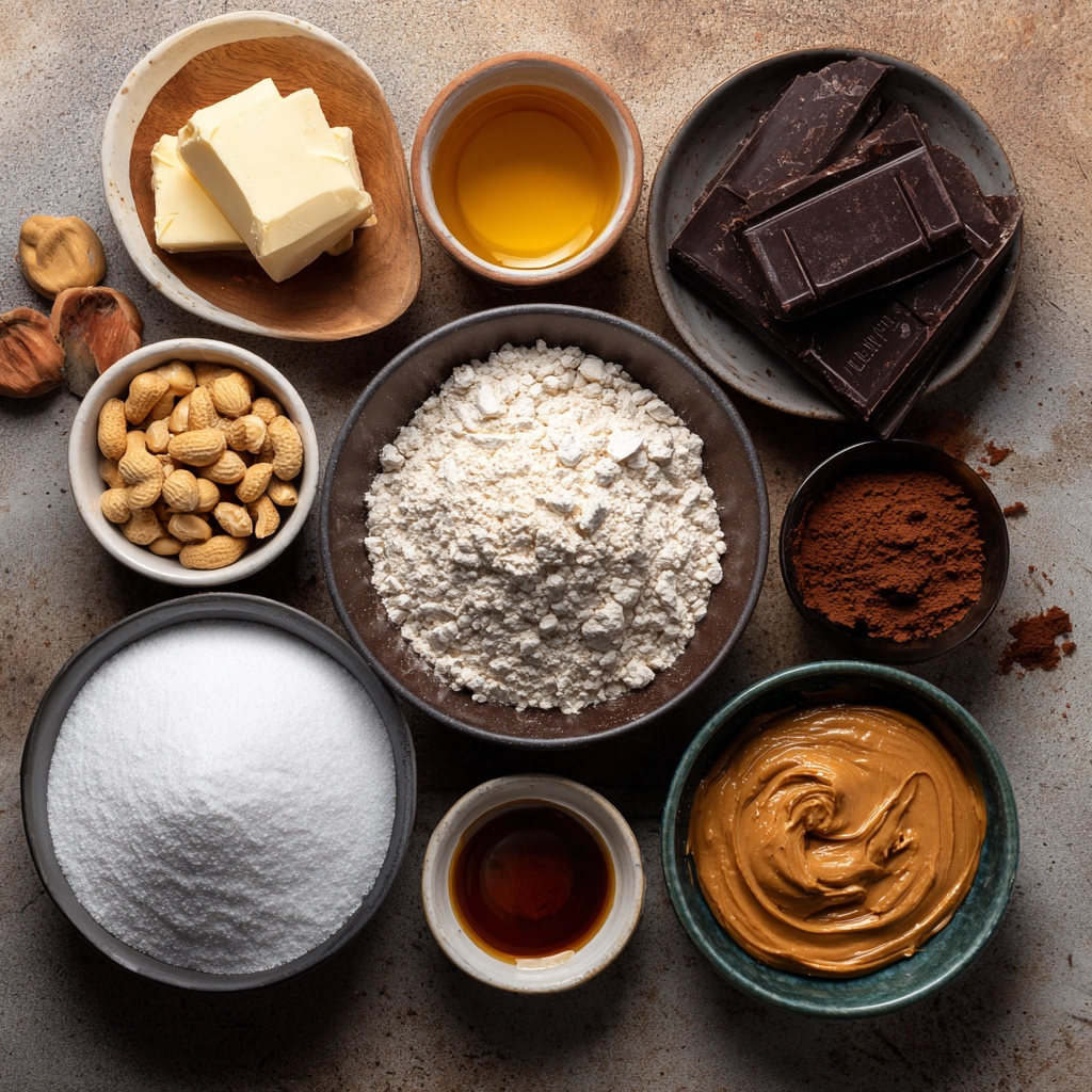 Heavenly Chocolate Peanut Butter Ooey Gooey Cake