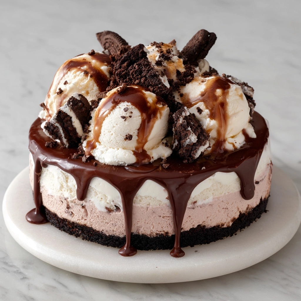 Hot Fudge Ice Cream Cake