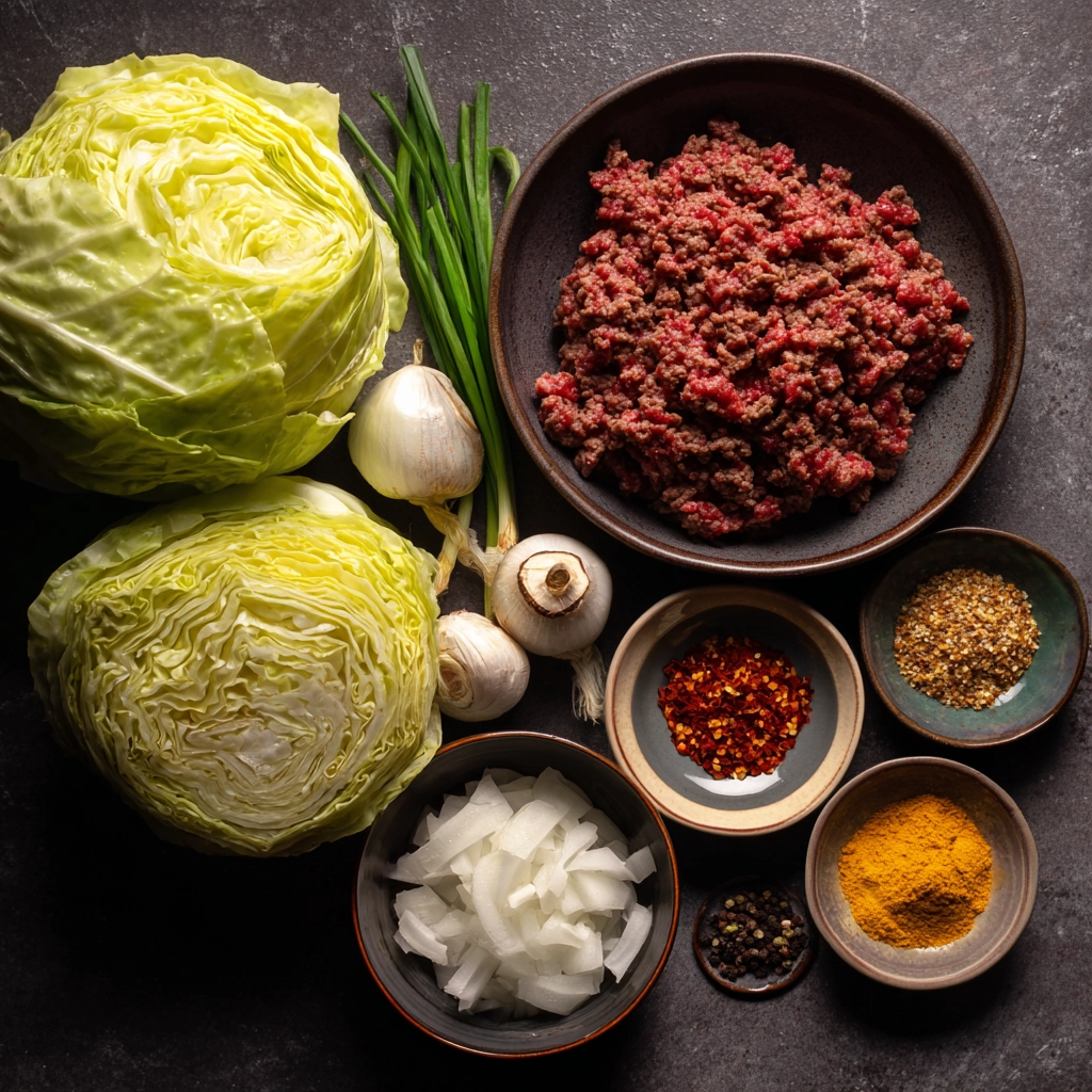 Low Carb Mongolian Ground Beef Cabbage