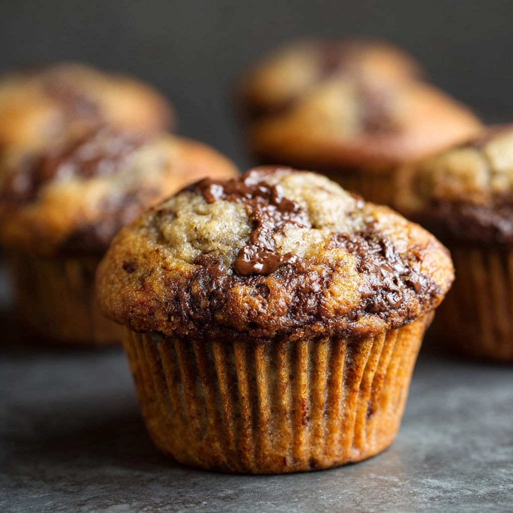 Nutella Banana Swirl Muffins