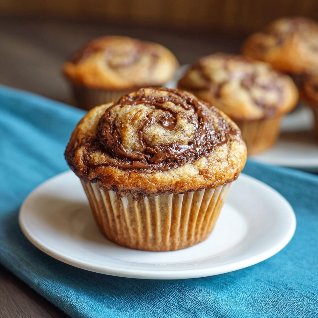 Nutella Banana Swirl Muffins