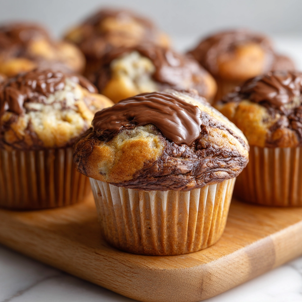 Nutella Banana Swirl Muffins