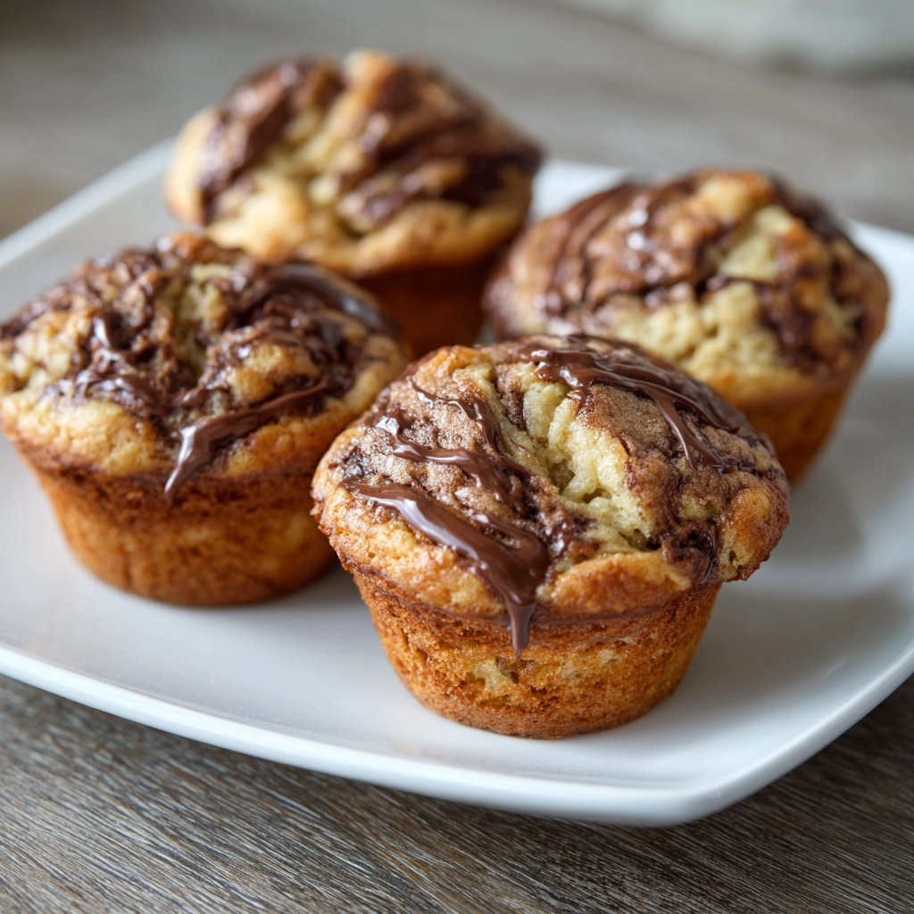 Nutella Banana Swirl Muffins