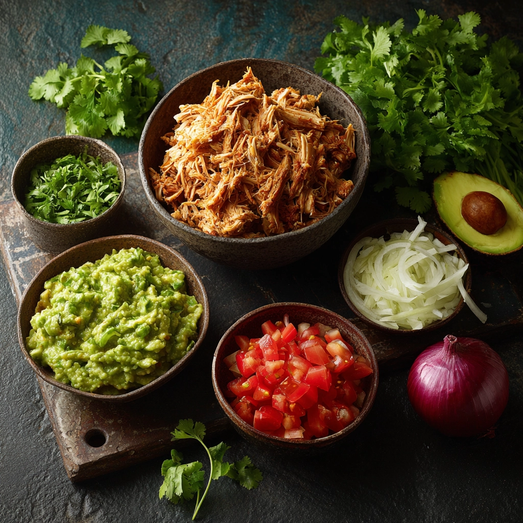 Pulled Chicken & Guacamole Bowl Recipe