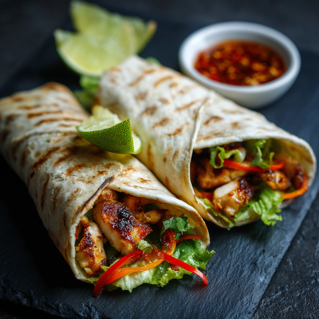 Sweet Chili Chicken Wraps Recipe