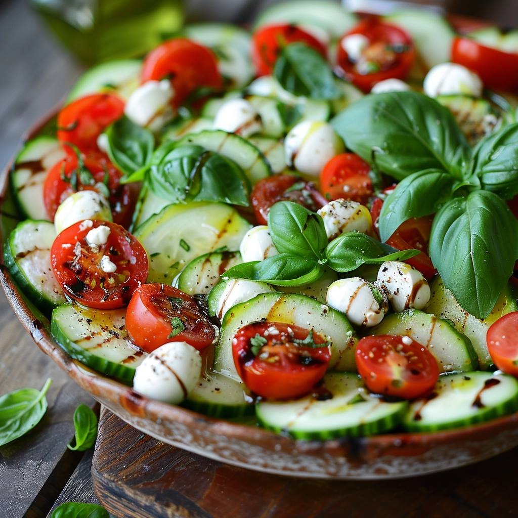 Cucumber Caprese Salad Recipe
