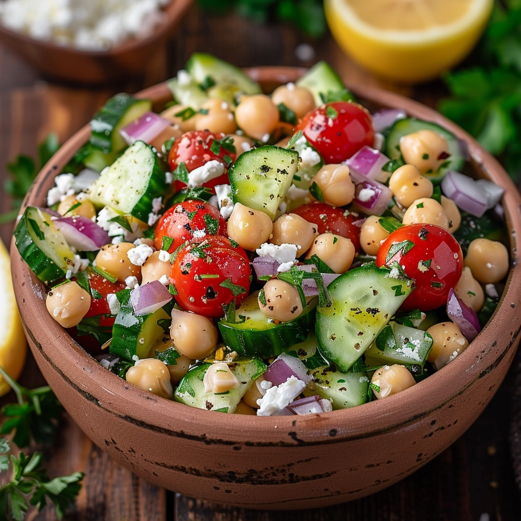 Cucumber Chickpea Salad Recipe
