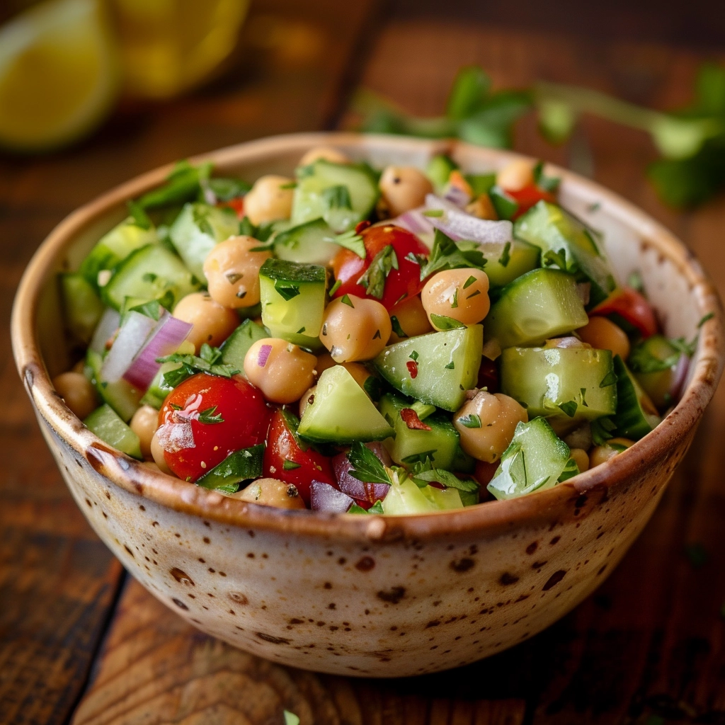 Cucumber Chickpea Salad Recipe